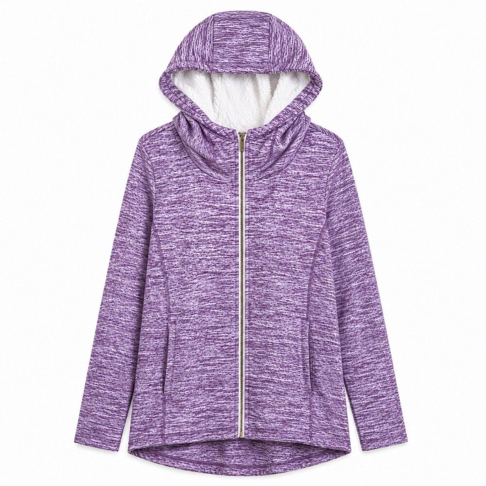 St. John’s Bay Women’s Long Sleeve Fleece Lined Full Zip Hoodie Size Large NWT